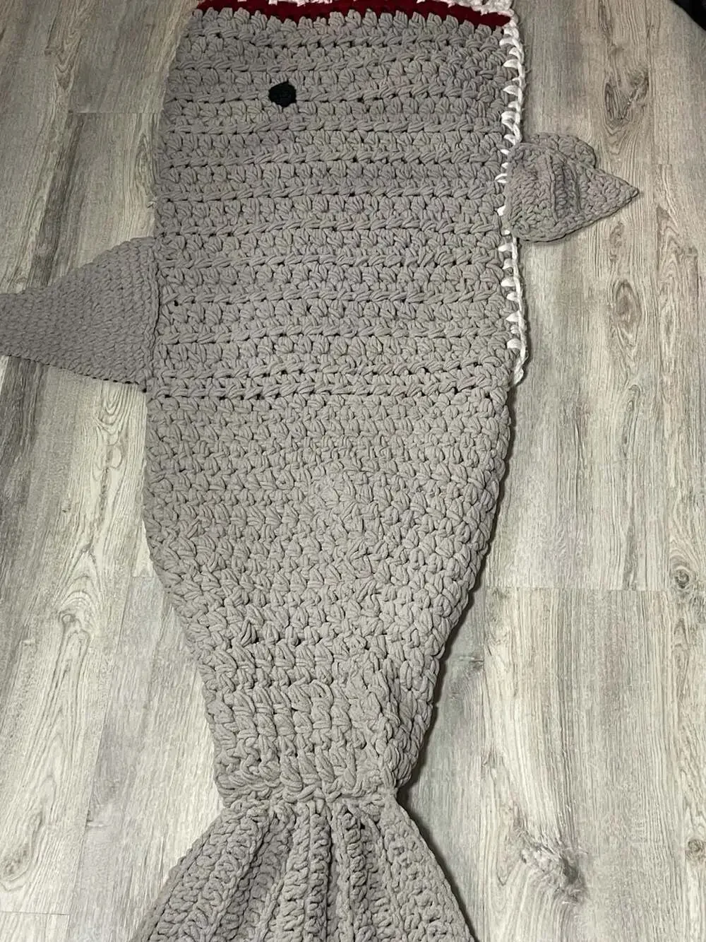 Handmade Crochet Shark Tail Blanket Sleeping Bag